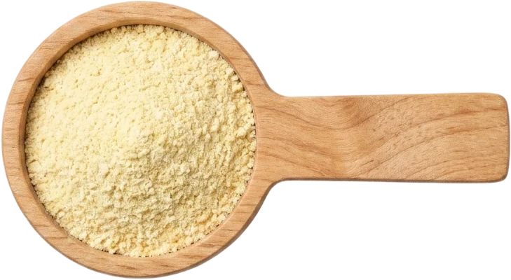 Scoop de madeira com pó de fibras Fibergut