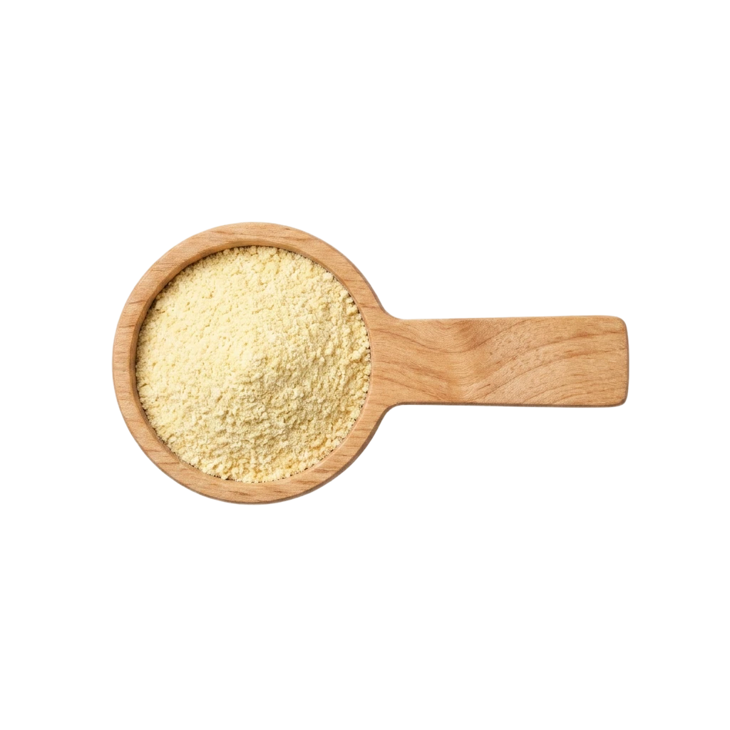 Scoop de madeira com pó de fibras Fibergut